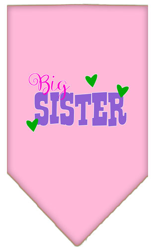 Big Sister Screen Print Bandana Light Pink Small